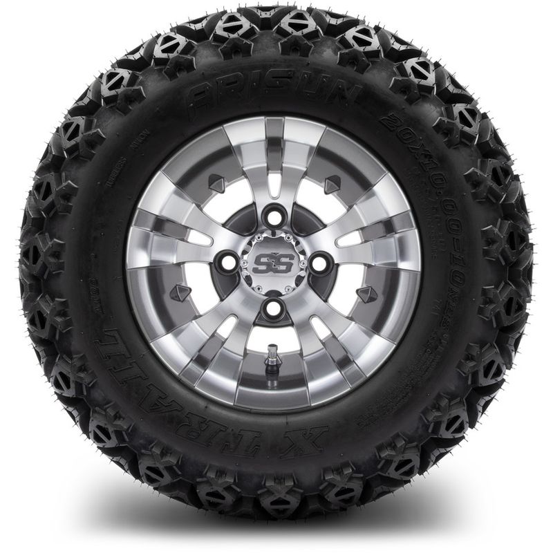 MODZ® 10" Vampire Gunmetal - Lifted Tires and Wheels Combo