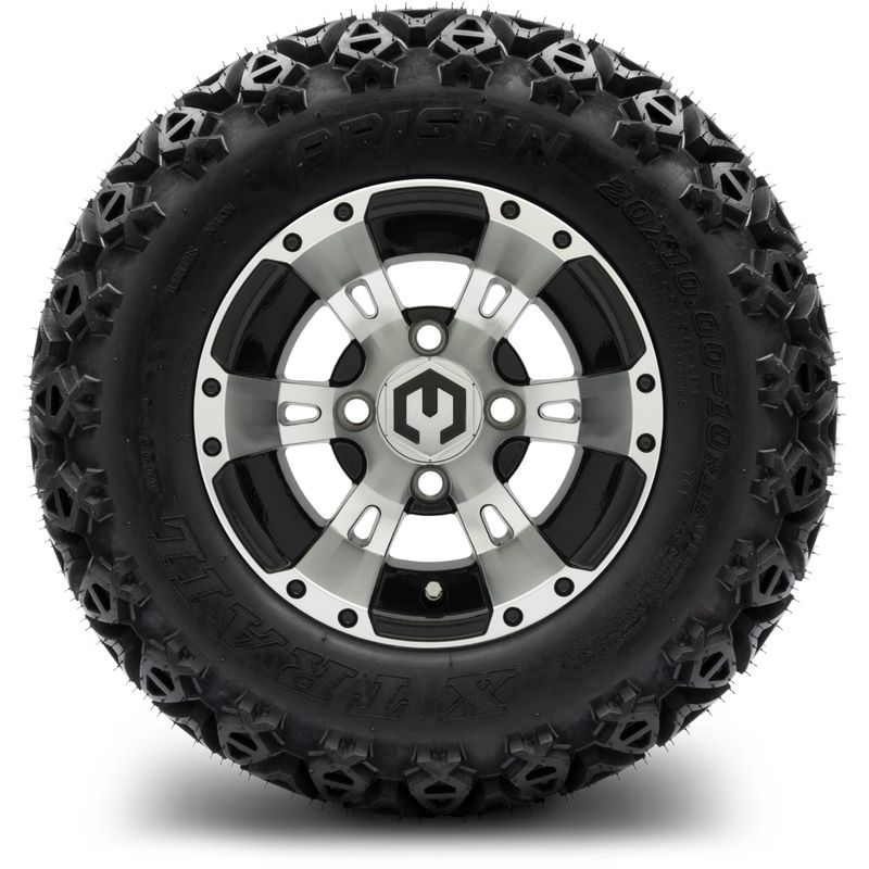 MODZ® 10" Ambush Machined Black - Lifted Tires and Wheels Combo