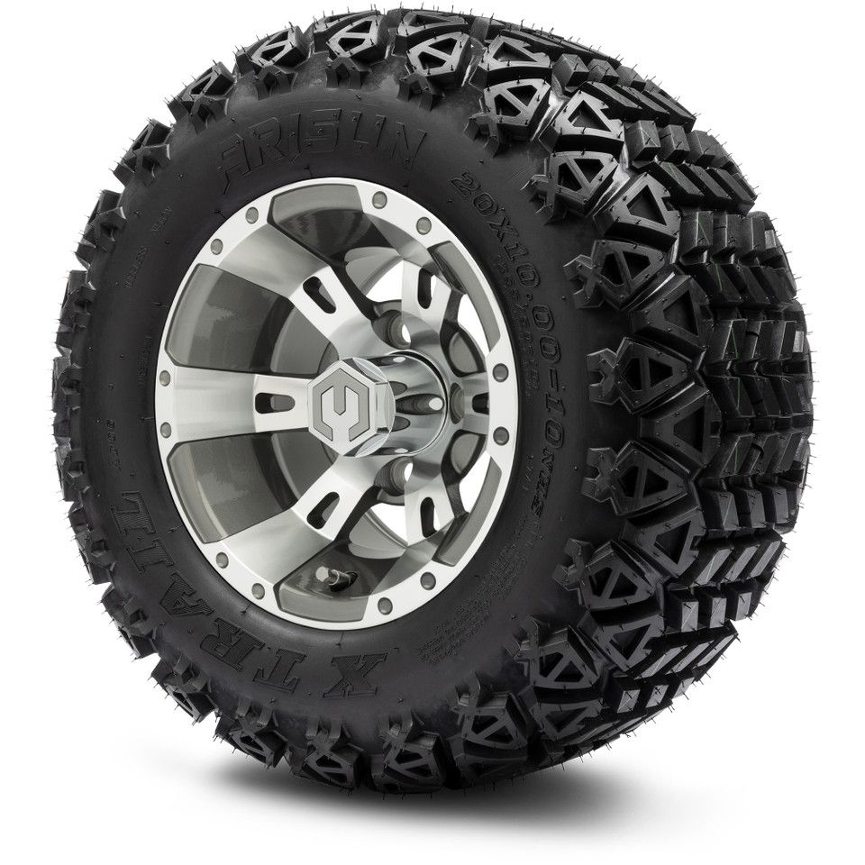 MODZ® 10" Ambush Gunmetal - Lifted Tires and Wheels Combo