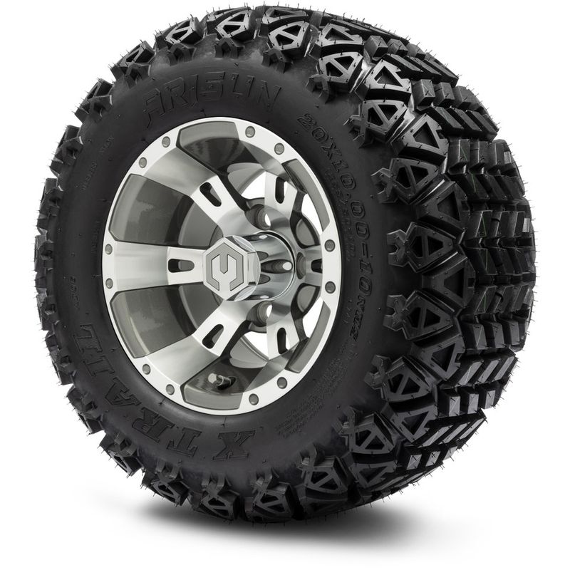 MODZ® 10" Ambush Gunmetal - Lifted Tires and Wheels Combo