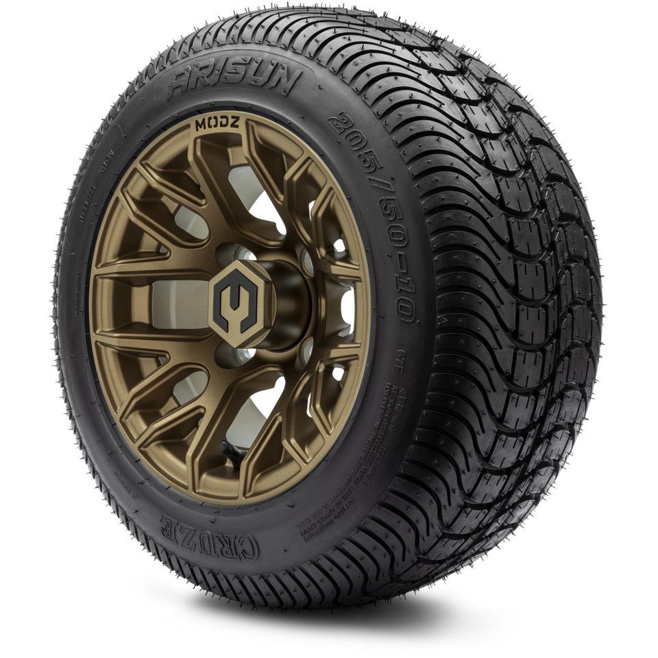 MODZ® 10" Matrix Matte Bronze - LowPro Tires and Wheels Combo