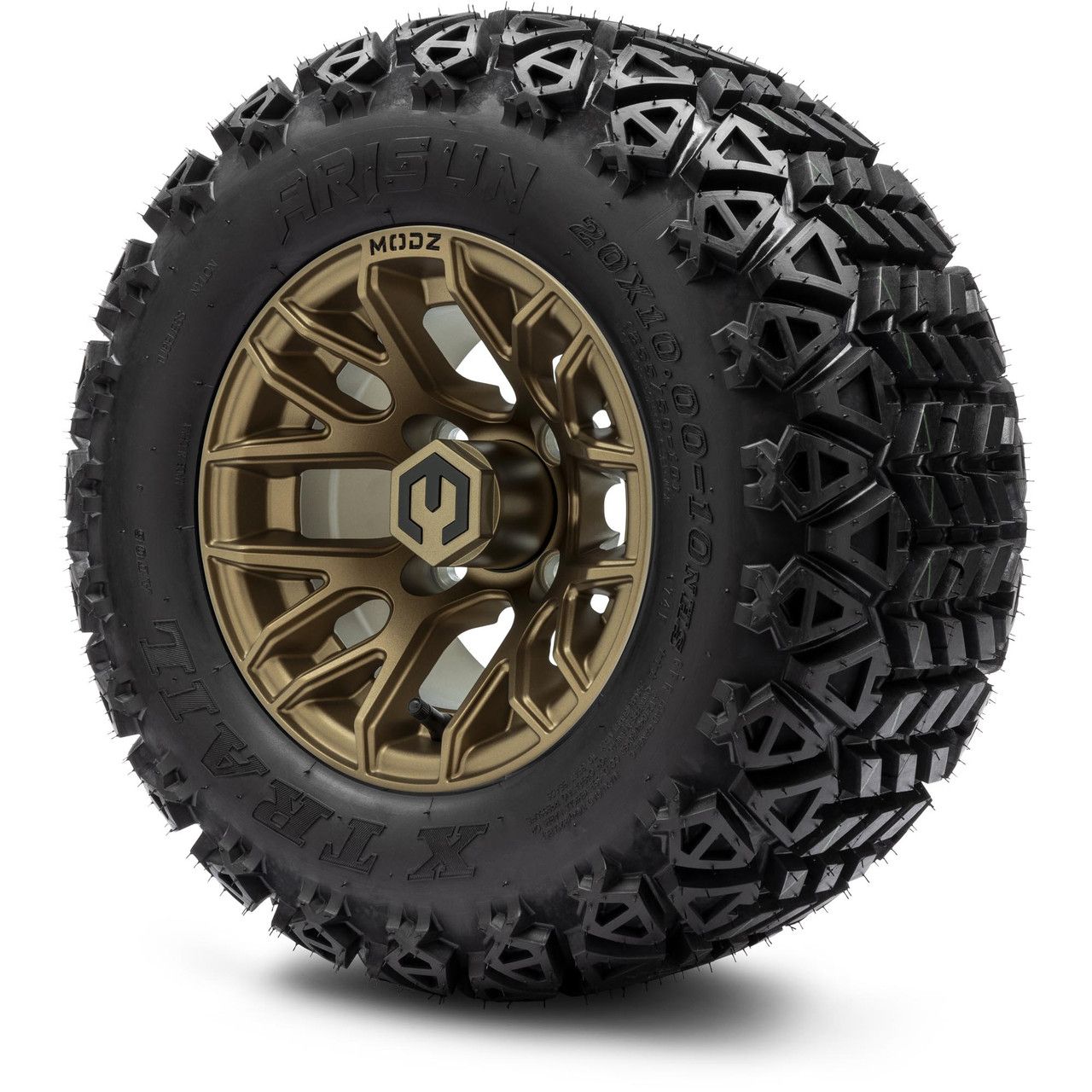 MODZ® 10" Matrix Matte Bronze - Lifted Tires and Wheels Combo
