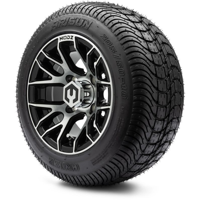 MODZ® 10" Matrix Machined Black - LowPro Tires and Wheels Combo