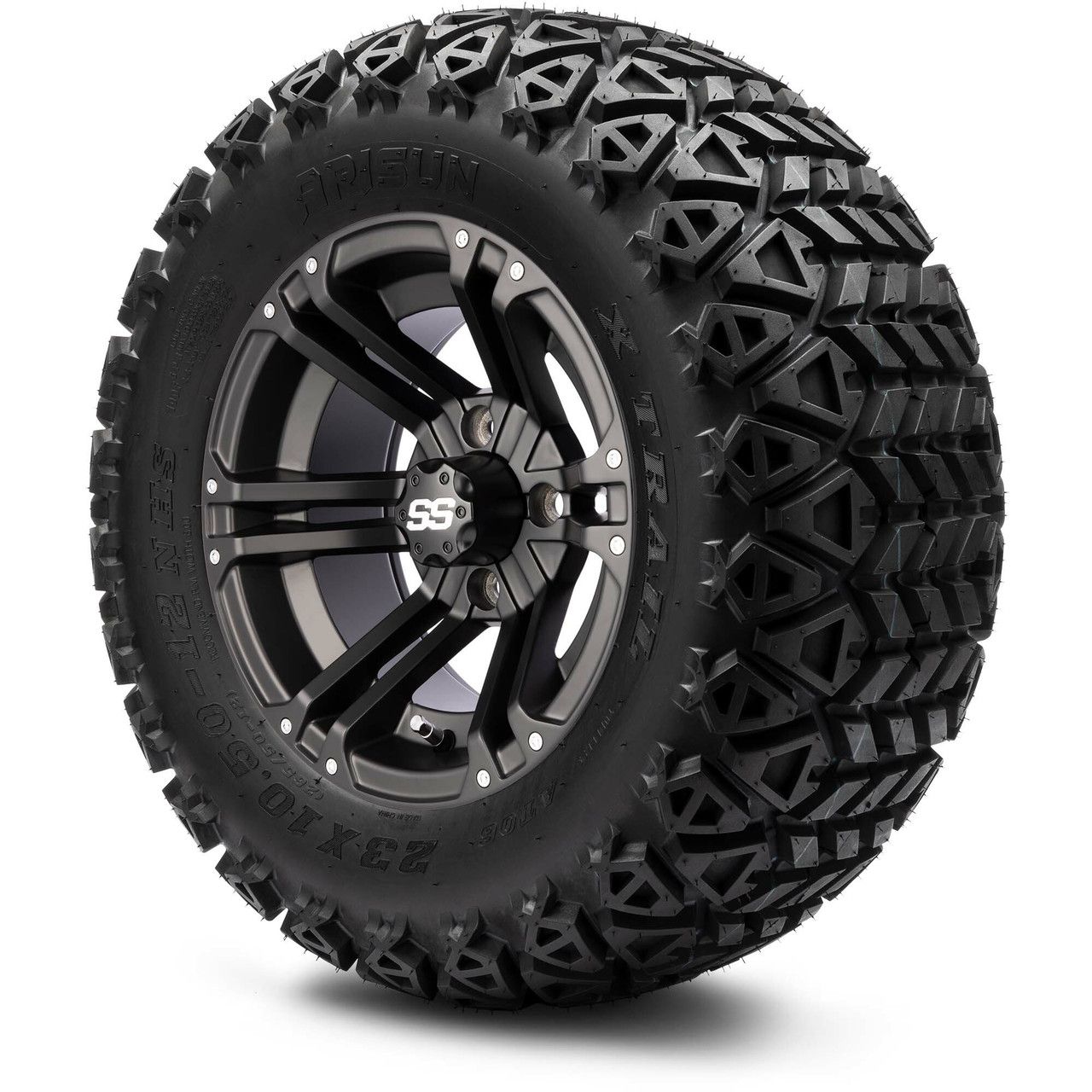 MODZ® 12" Enforcer Matte Black - Lifted Tires and Wheels Combo