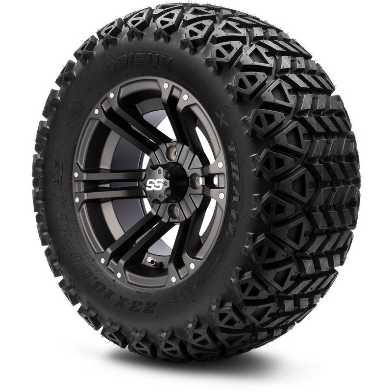 MODZ® 12" Enforcer Matte Black - Lifted Tires and Wheels Combo