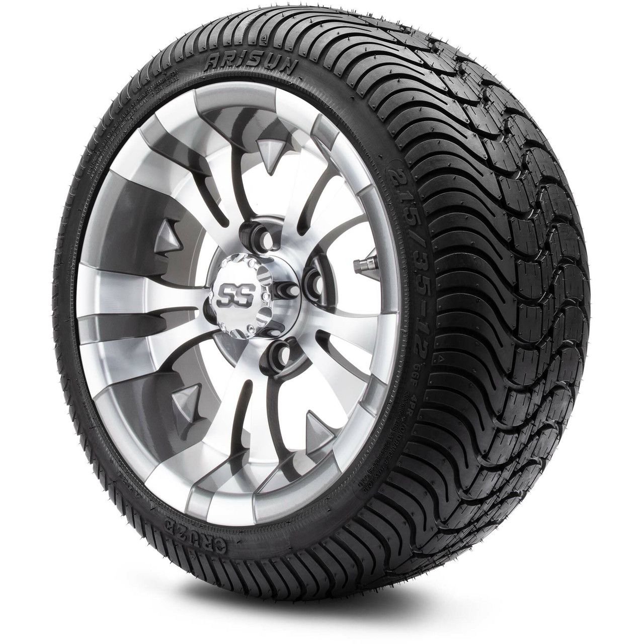 MODZ® 12&quot; Vampire Gunmetal - LowPro Tires and Wheels Combo