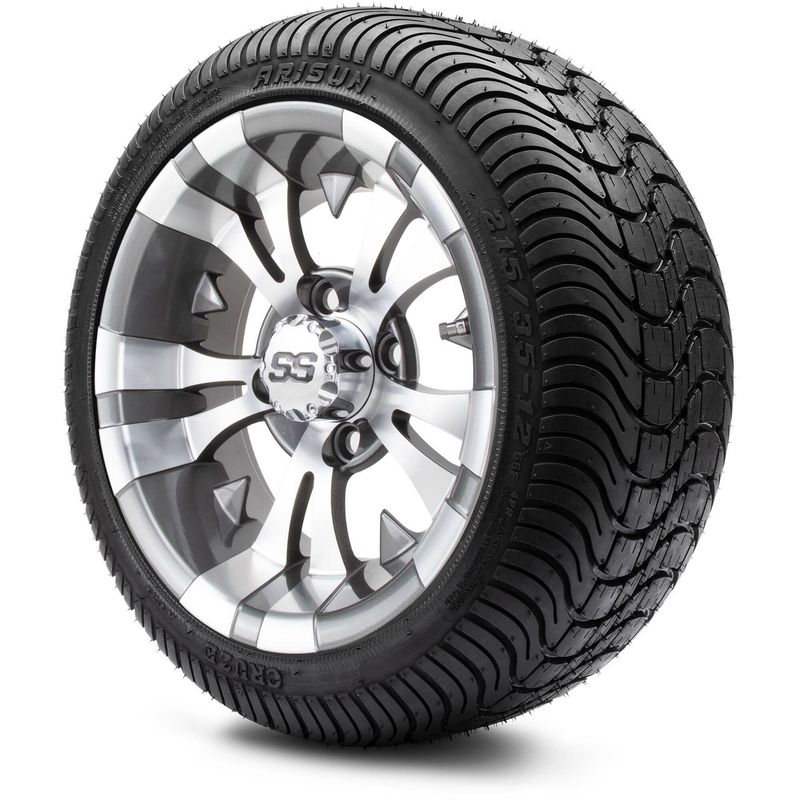 MODZ® 12" Vampire Gunmetal - LowPro Tires and Wheels Combo