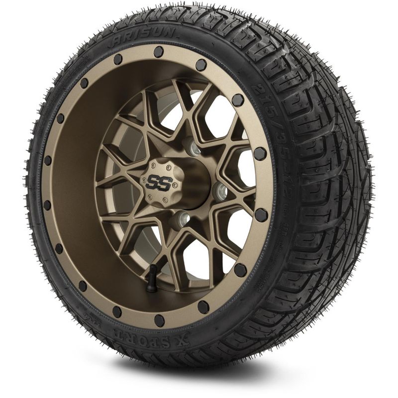 MODZ® 12" Vortex Matte Bronze - LowPro Tires and Wheels Combo