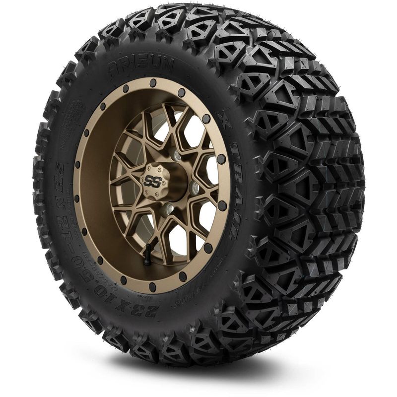 MODZ® 12" Vortex Matte Bronze - Lifted Tires and Wheels Combo