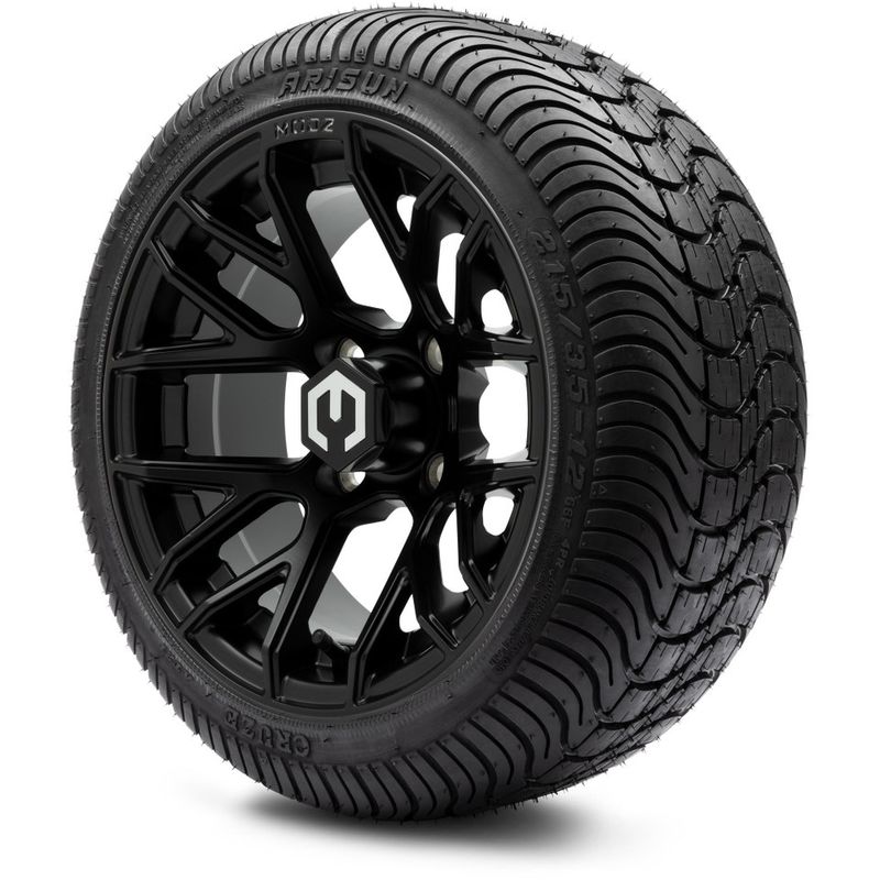 MODZ® 12" Matrix Matte Black - LowPro Tires and Wheels Combo