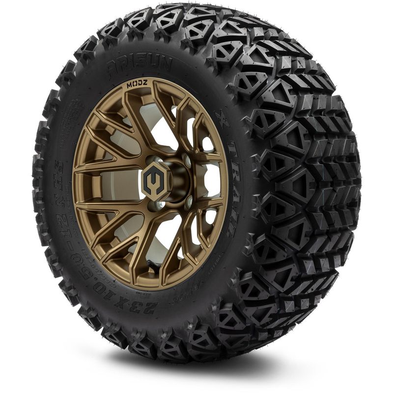 MODZ® 12" Matrix Matte Bronze - Lifted Tires and Wheels Combo