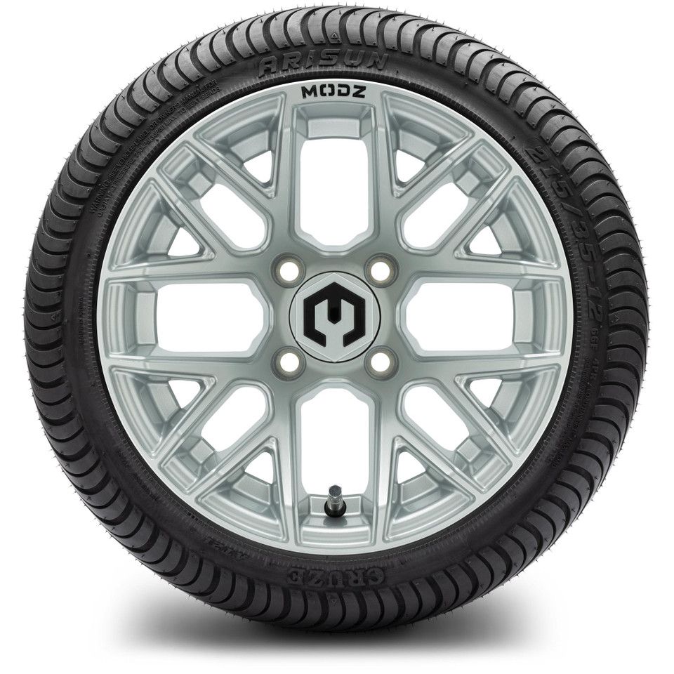 MODZ® 12" Matrix Silver - LowPro Tires and Wheels Combo