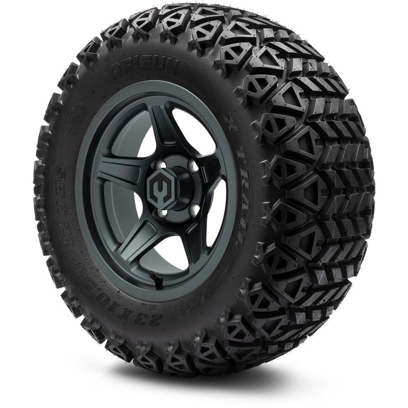 MODZ® 12" Drift Gunmetal - Lifted Tires and Wheels Combo