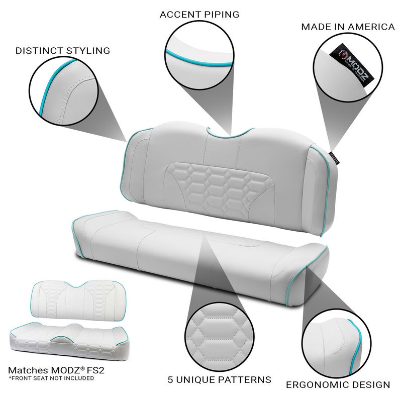 MODZ® RSC2 Custom Back Seat - White Base - Choose Pattern and Accent Colors