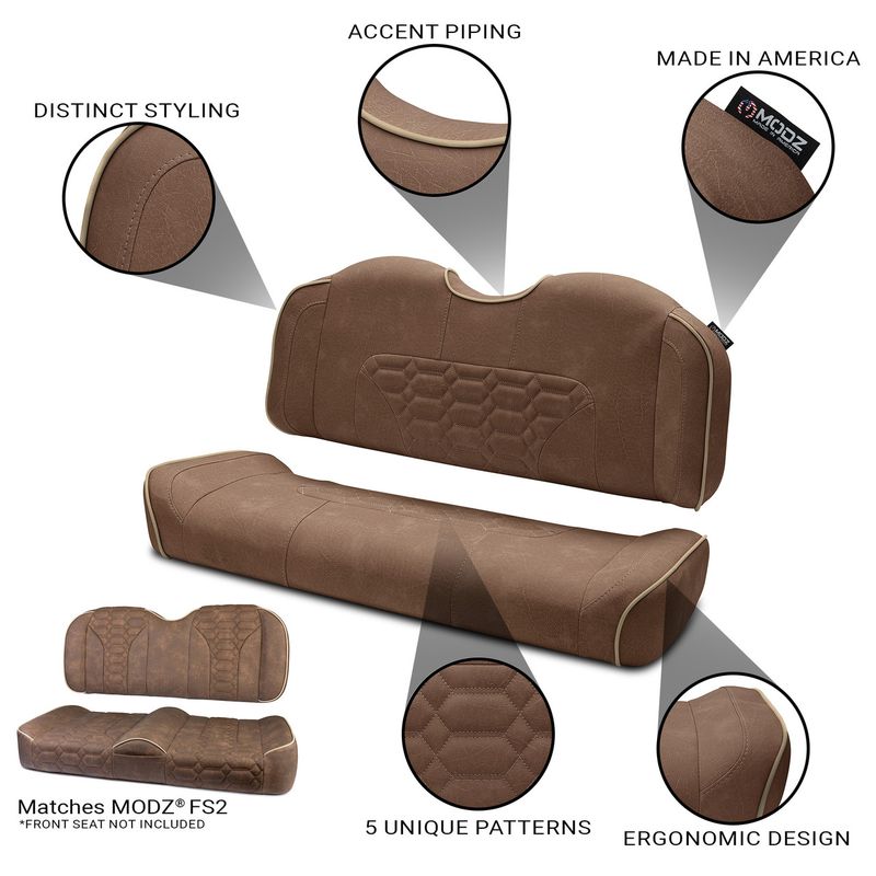MODZ® RSC2 Custom Back Seat - Brown Base - Choose Pattern and Accent Colors