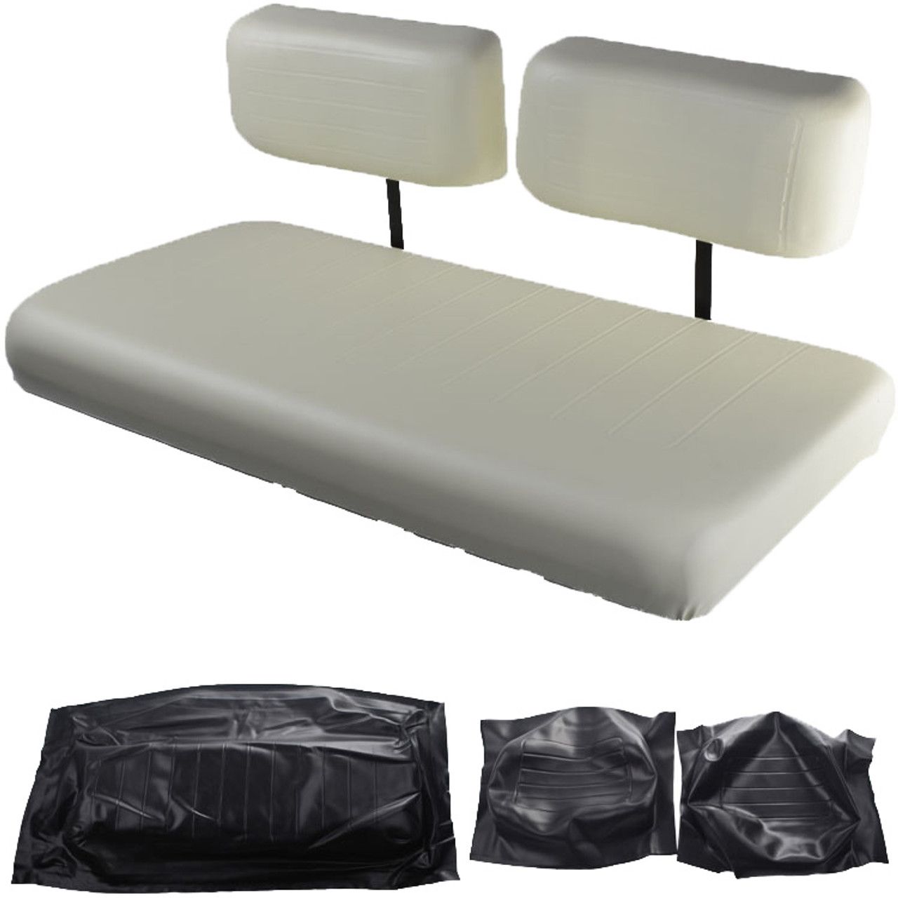 Yamaha G16, G19, G20 and G22 Replacement Front Seat - Black Cushions