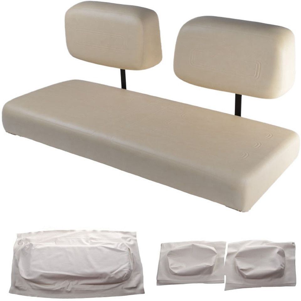 Club Car DS 1982-2000.5 Replacement Front Seat - White Cushions