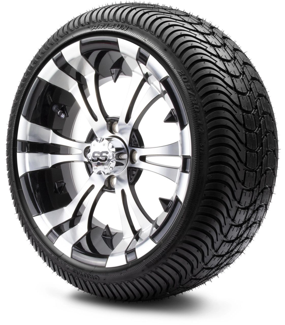 MODZ® 14" Vampire Machined Black Low Profile Tire and Wheel Combo