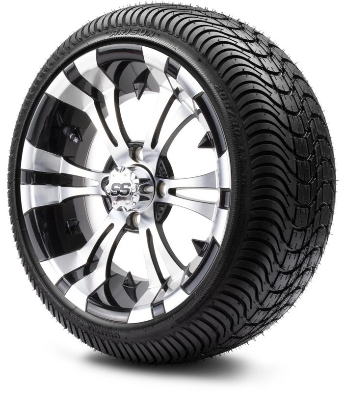 MODZ® 14" Vampire Machined Black Low Profile Tire and Wheel Combo