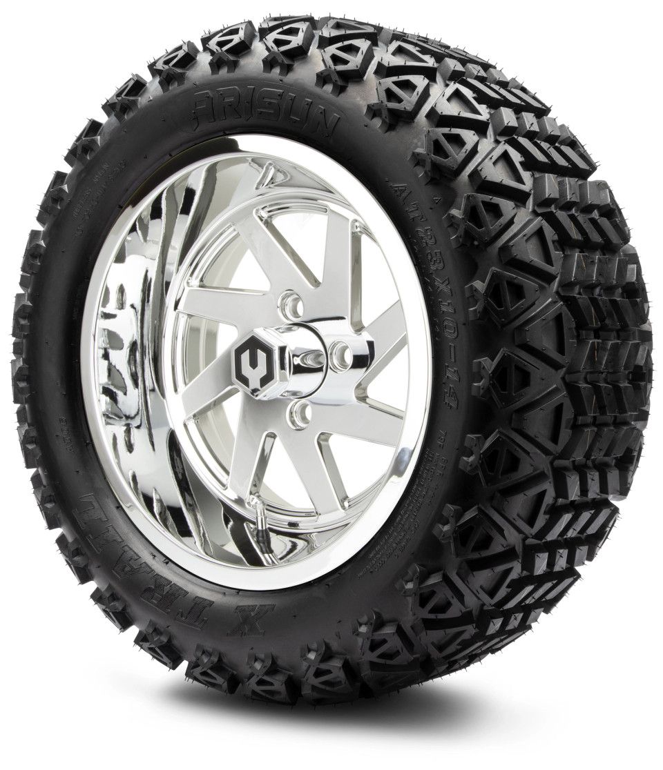 MODZ® 14" Fury Chrome - Lifted Tires and Wheels Combo