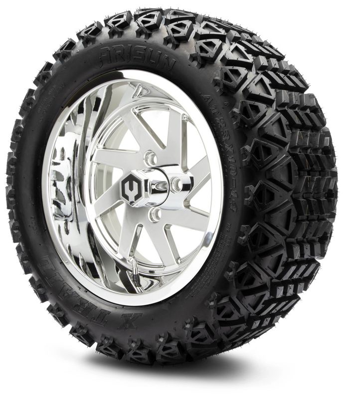 MODZ® 14" Fury Chrome - Lifted Tires and Wheels Combo