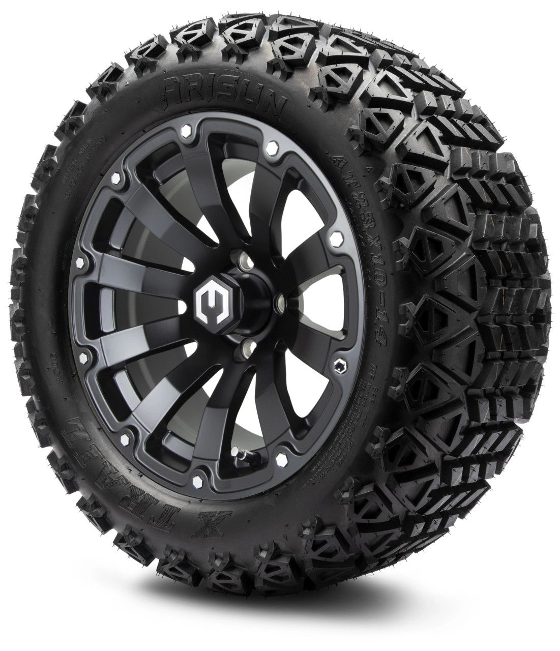MODZ® 14" Bomber Matte Black - Lifted Tires and Wheels Combo
