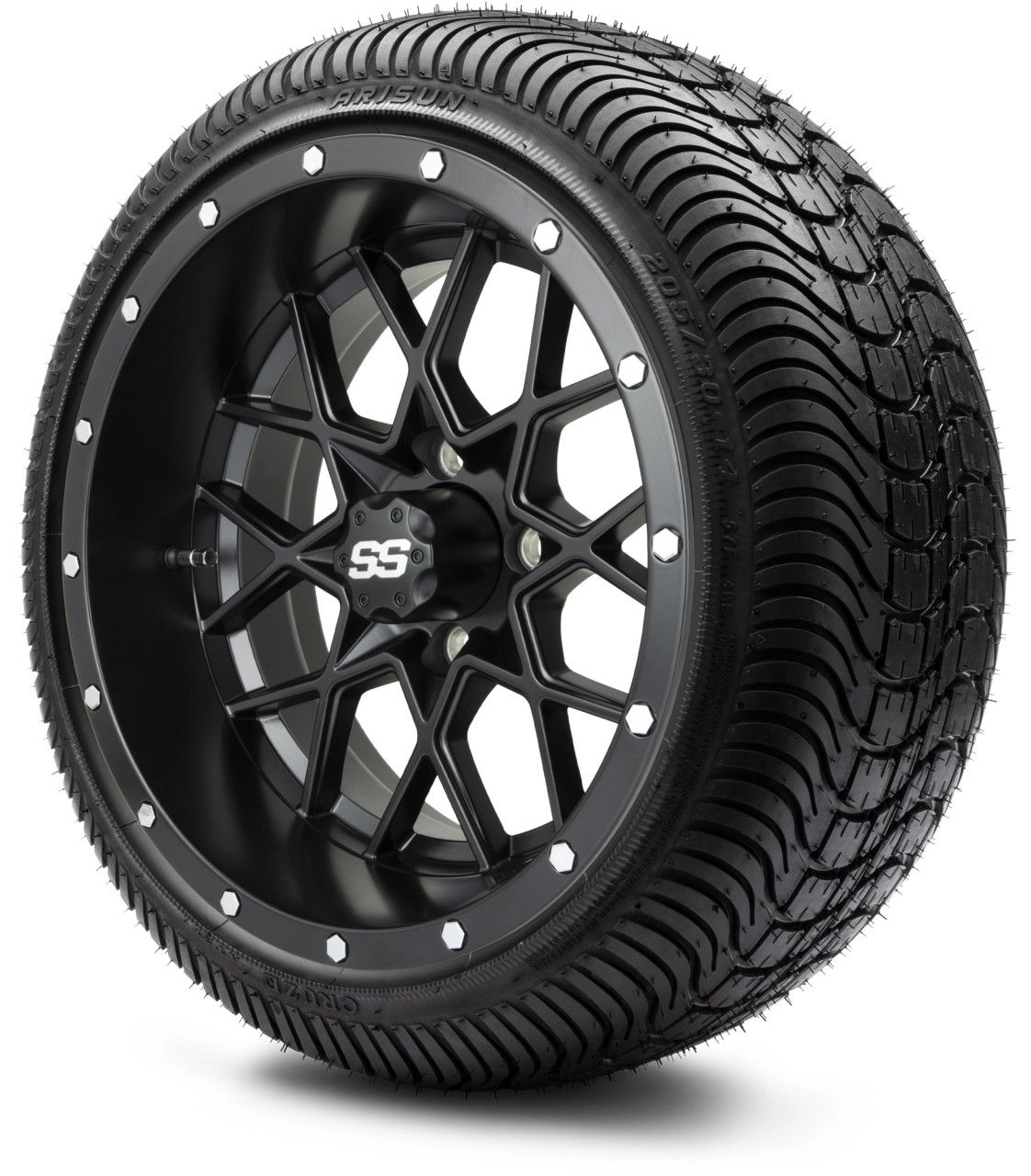 MODZ® 14" Vortex Matte Black - LowPro Street Tire and Wheels Combo