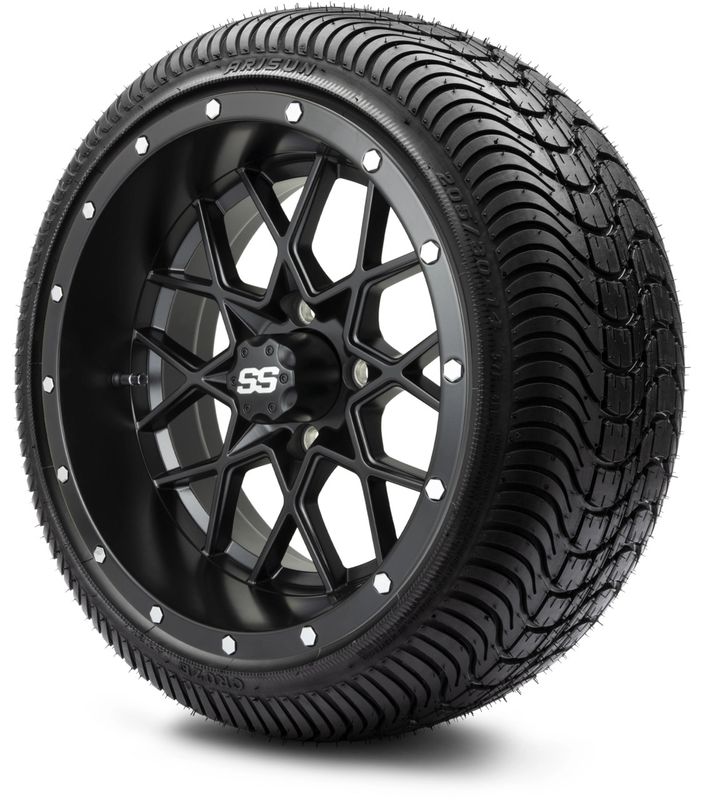 MODZ® 14" Vortex Matte Black - LowPro Street Tire and Wheels Combo