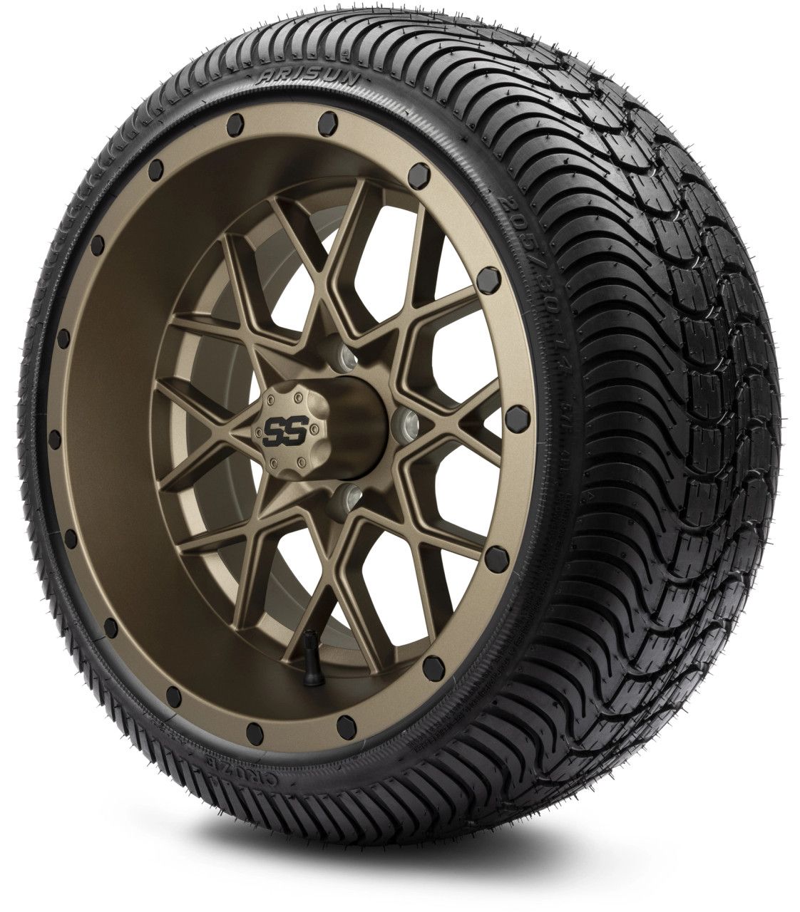 MODZ® 14" Vortex Matte Bronze - LowPro Street Tire and Wheels Combo