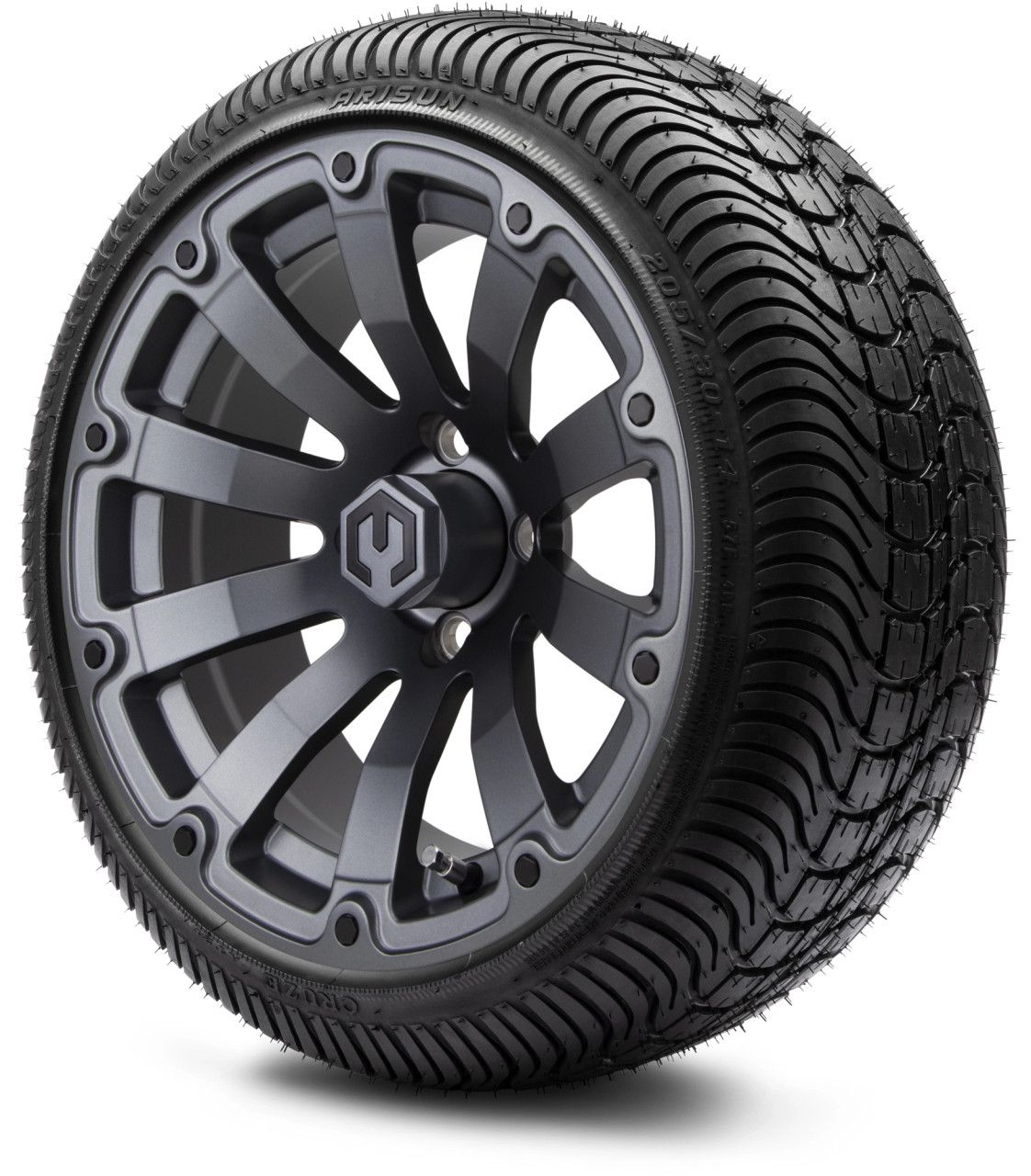 MODZ® 14" Bomber Matte Gunmetal - LowPro Street Tire and Wheels Combo