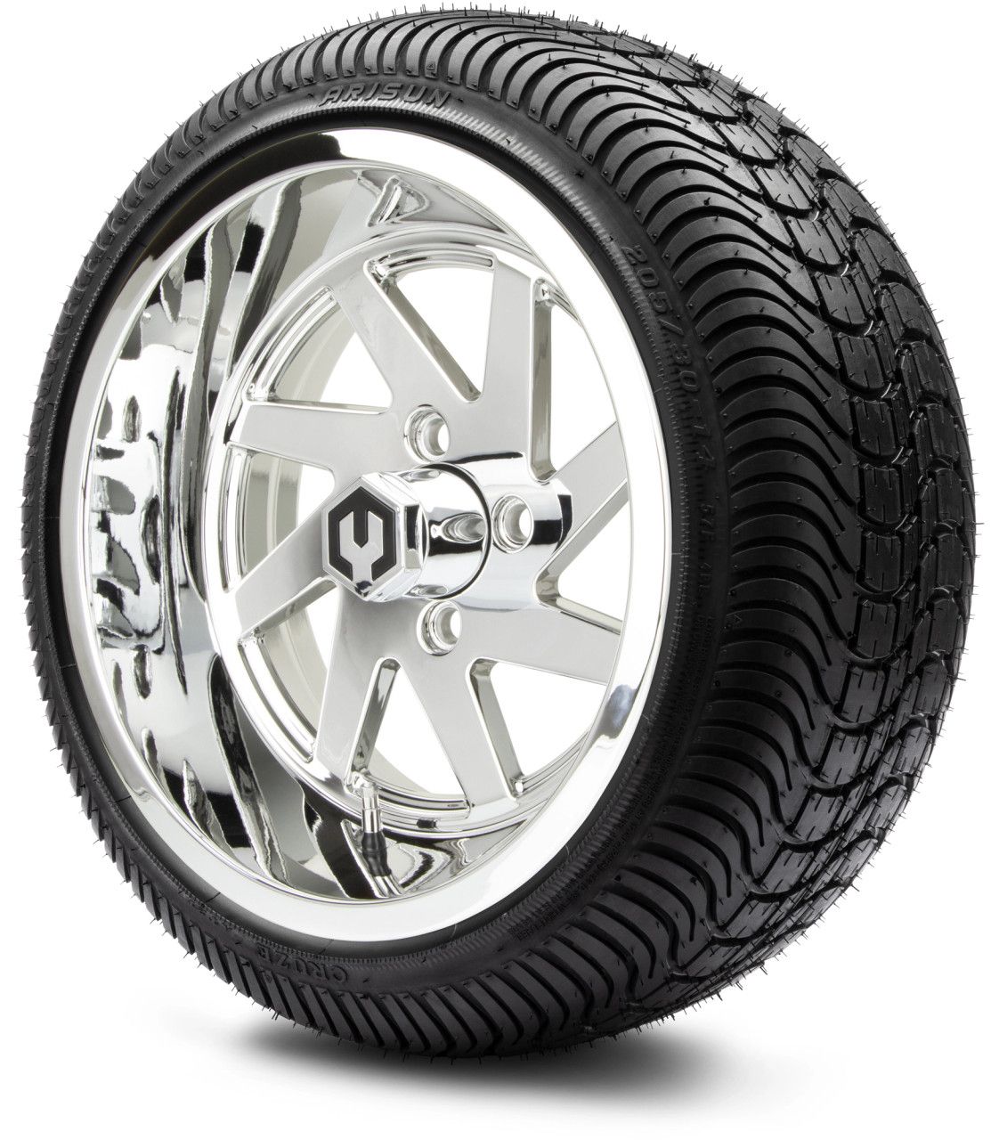 MODZ® 14" Fury Chrome - LowPro Street Tire and Wheels Combo