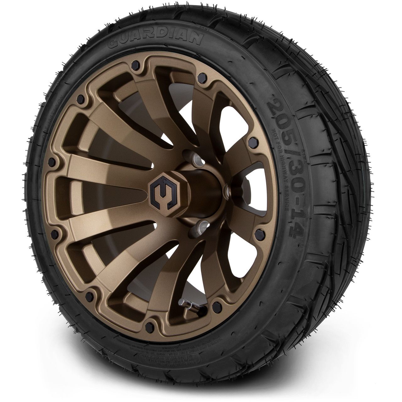 MODZ® 14" Bomber Matte Bronze - LowPro Street Tire and Wheels Combo