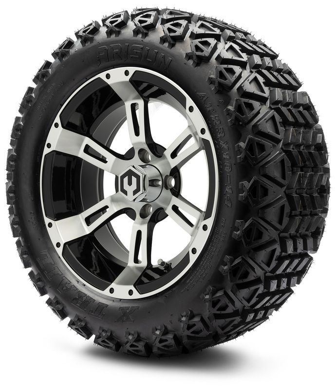 MODZ® 14" Ambush Machined Black - Lifted Tires and Wheels Combo