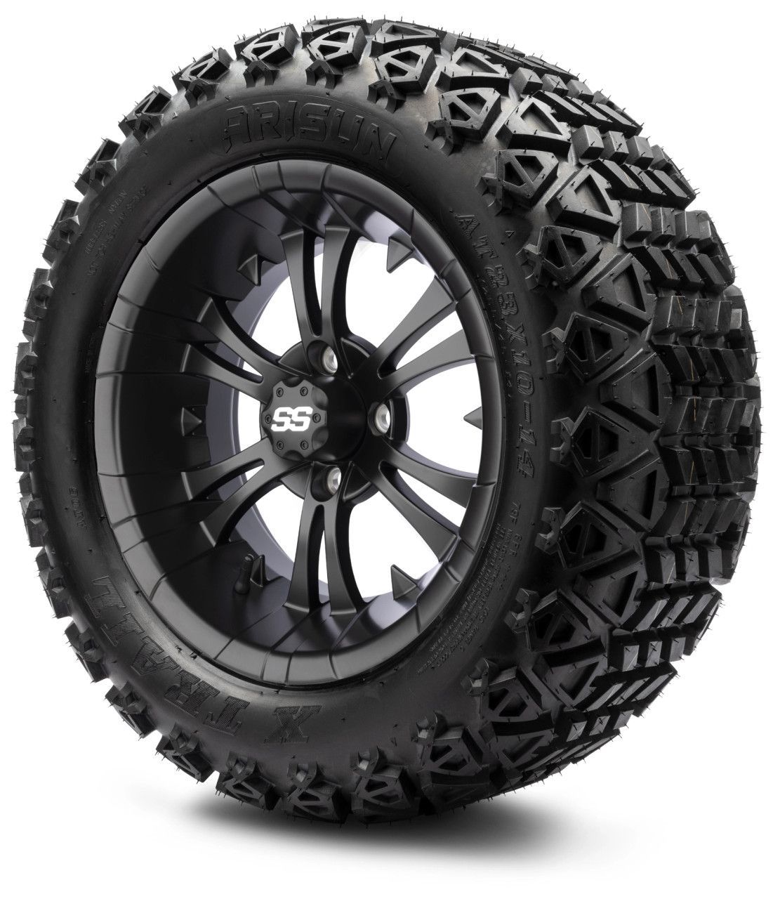 MODZ® 14" Vampire Matte Black Lifted Tire and Wheel Combo