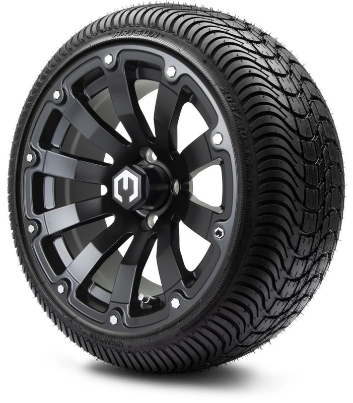 MODZ® 14" Bomber Matte Black - LowPro Street Tire and Wheels Combo