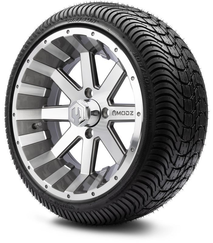 MODZ® 14" Assault Machined Gunmetal - LowPro Street Tire and Wheels Combo