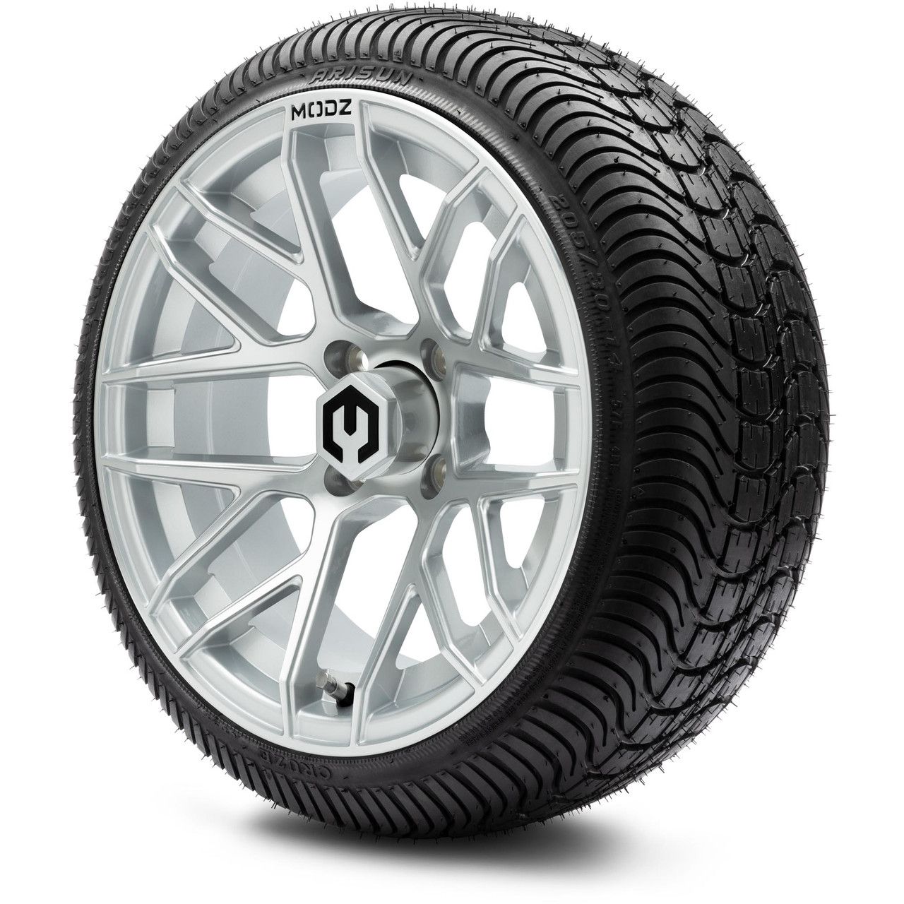 MODZ® 14&quot; Matrix Silver - LowPro Street Tire and Wheels Combo