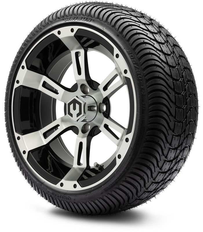 MODZ® 14" Ambush Machined Black - LowPro Street Tire and Wheels Combo