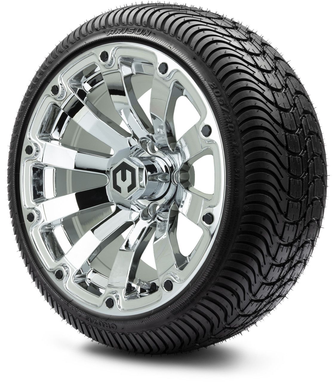 MODZ® 14" Bomber Chrome - LowPro Street Tire and Wheels Combo