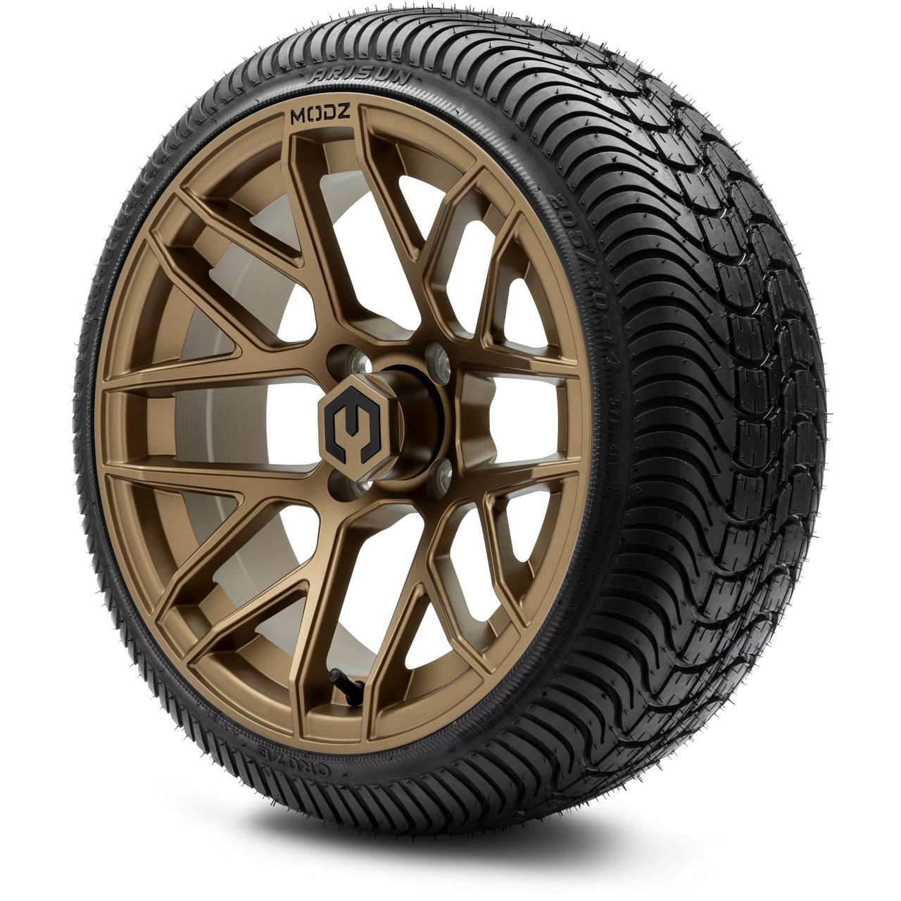 MODZ® 14" Matrix Matte Bronze - LowPro Street Tire and Wheels Combo