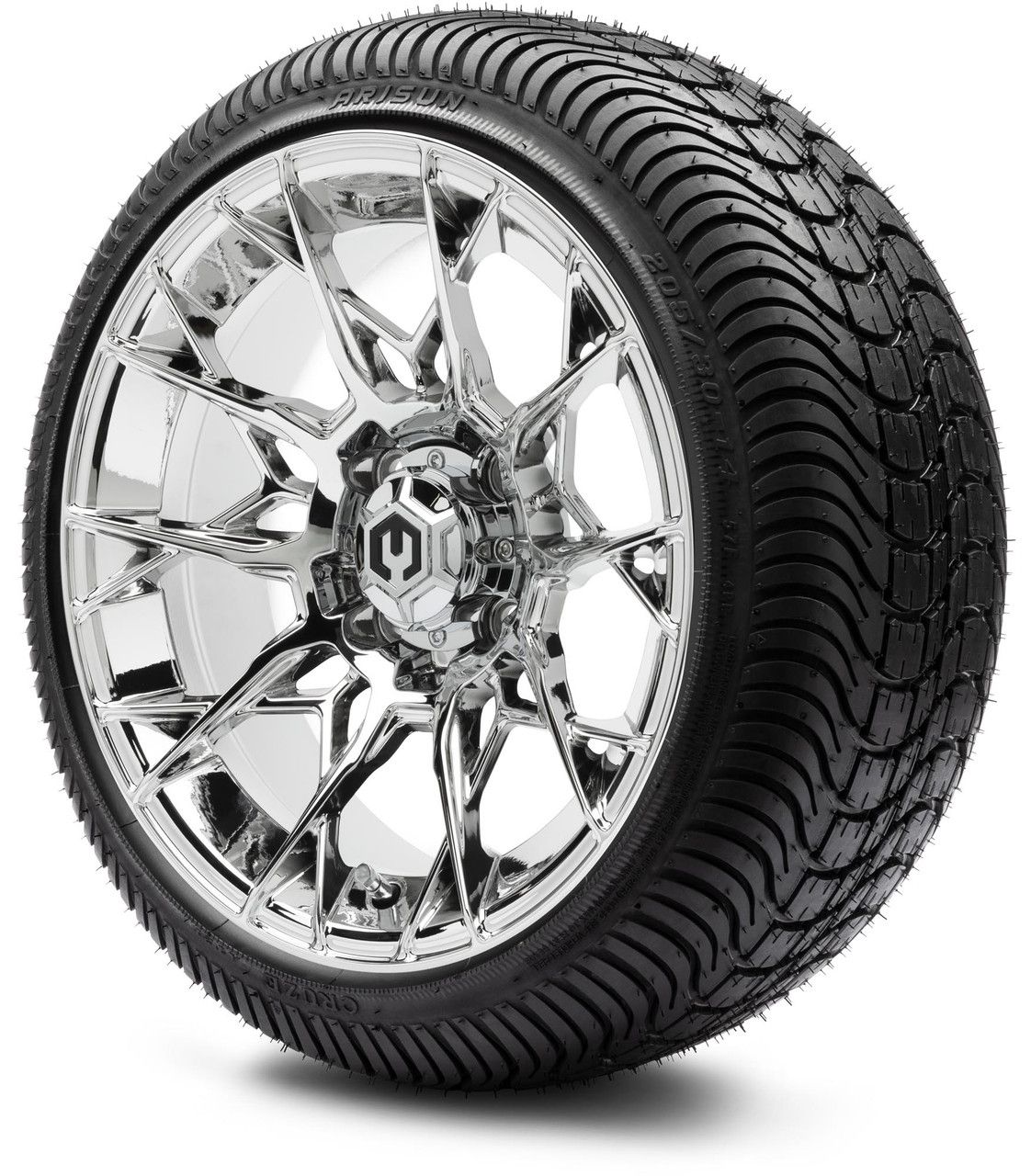 MODZ® 14" Chaos Chrome - Low Profile Tires and Wheels Combo