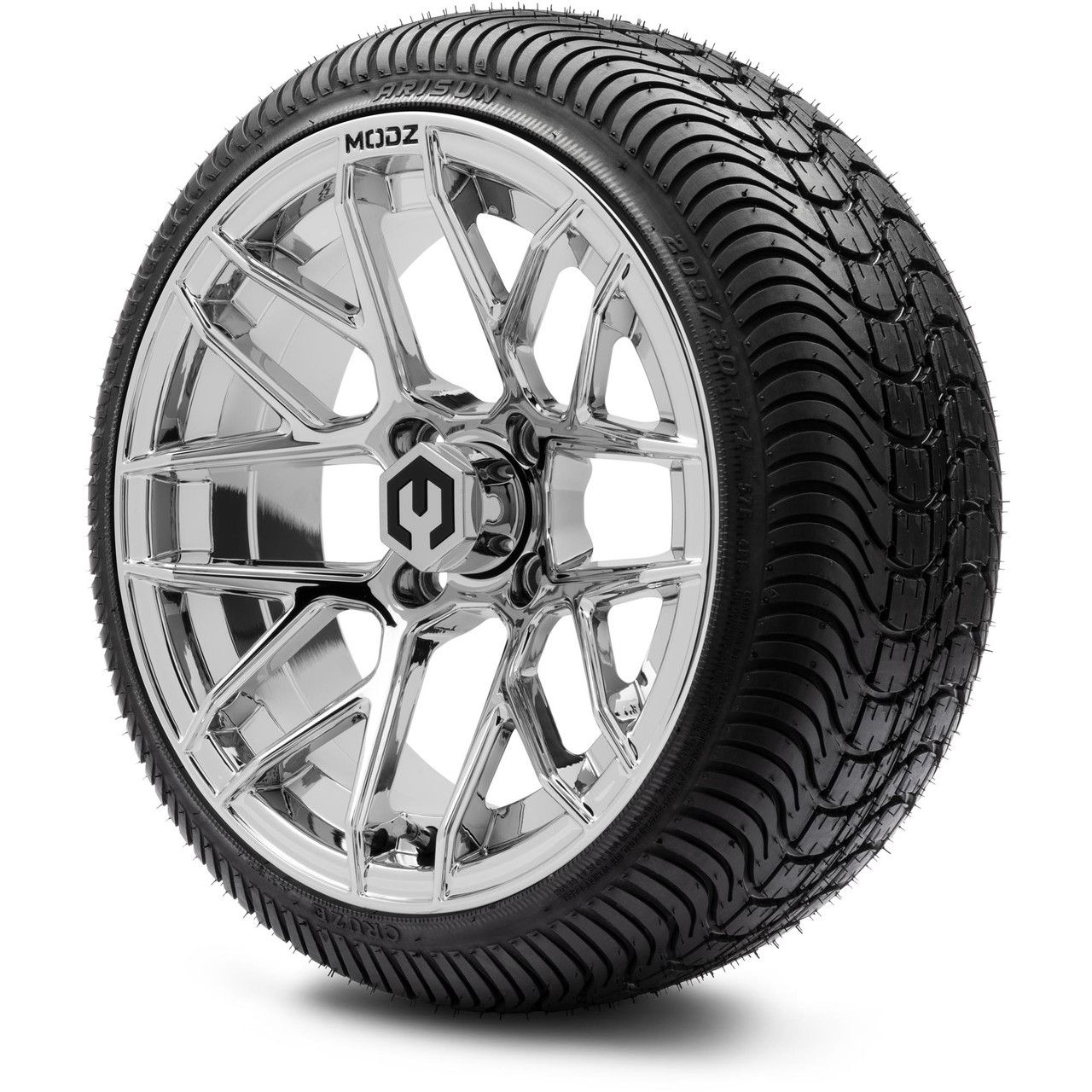 MODZ® 14" Matrix Chrome - LowPro Street Tire and Wheels Combo