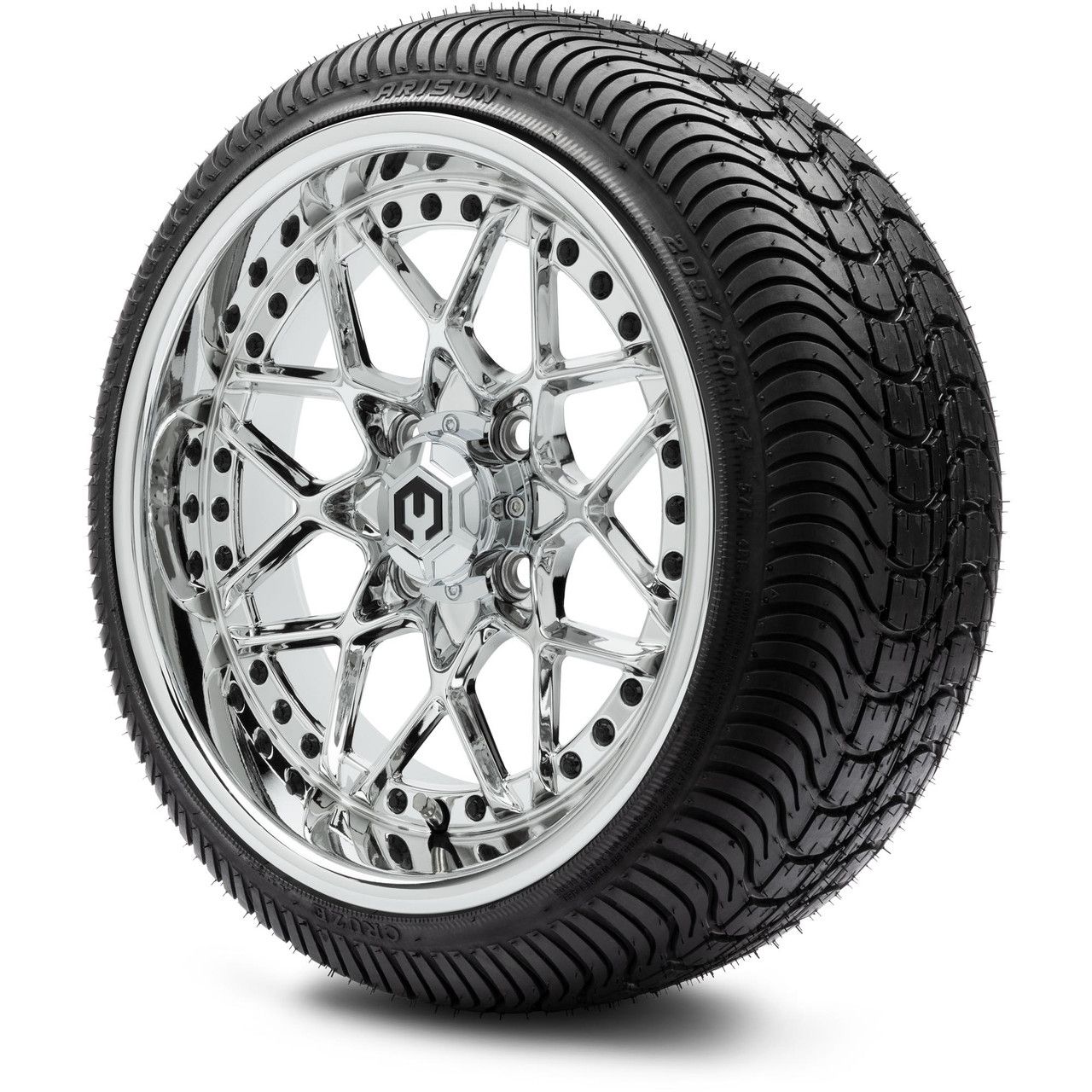 MODZ® 14" Formula Chrome - LowPro Street Tire and Wheels Combo