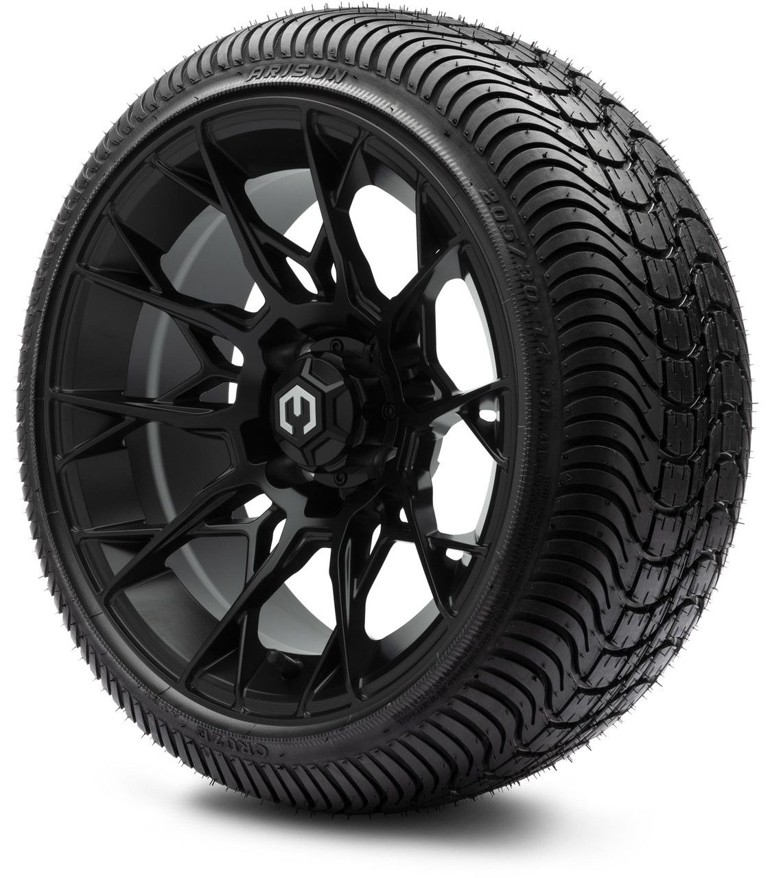 MODZ® 14" Chaos Matte Black - Low Profile Tires and Wheels Combo