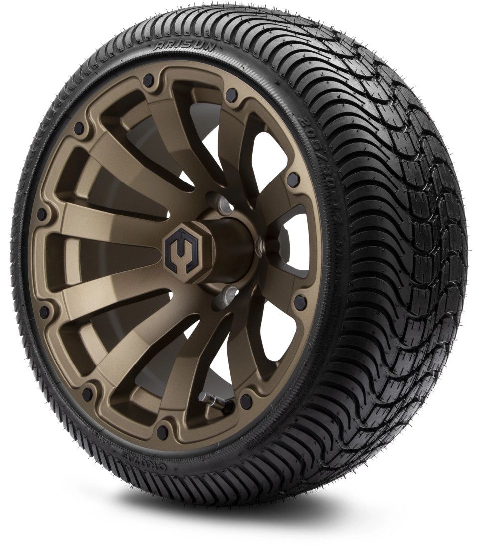 MODZ® 14&quot; Bomber Matte Bronze - LowPro Street Tire and Wheels Combo