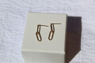 14k Paperclip Earrings