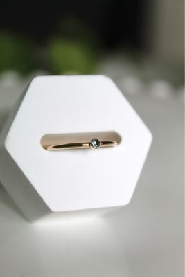 10k Tiny Sapphire Ring