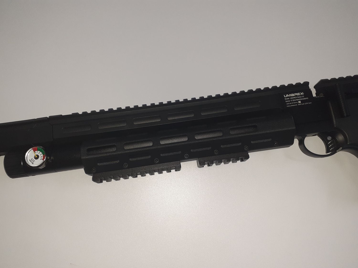 Umarex Notos G2 M-Lok Handguard 240mm Long W/ Bottom Removable Pic Rail Sections