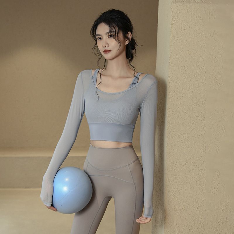 Sports Top/ Chest Pad Tight, Color: Blue, Size: S