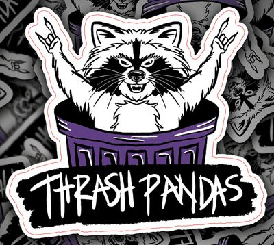 Thrash Pandas 3x3 Sticker